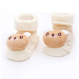 Newborn Cotton Cute Animal Baby Socks Cartoon Slipper Cute Anti Slip Cotton Toddler Baby Socks Shoes 0-18Month