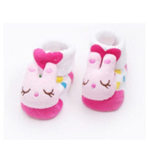 Newborn Cotton Cute Animal Baby Socks Cartoon Slipper Cute Anti Slip Cotton Toddler Baby Socks Shoes 0-18Month