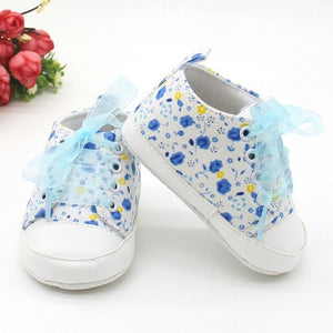 Infant Newborn Baby Girls Polka Dots Heart Autumn Lace-Up First Walkers Sneakers Shoes Toddler Classic Casual Shoes