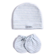 Cargar imagen en el visor de la galería, 2 Pcs/set Simple Newborn Baby Births Cap Glove Set Soft Cotton Kids Infants Anti-scratch Gloves Hat Gifts
