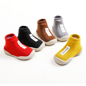 Kids Soft Rubber Sole Unisex Baby Shoes First Shoes Baby Shoe Knit Booties Anti-slip Baby Walkers Toddler First Walker Baby Girl