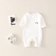 Cargar imagen en el visor de la galería, Newborn Infant Kid Baby Boy Girls Long Sleeve Romper Jumpsuit Clothes Outfits Warm Pure Color Cute Lovely Rainbow Clothing
