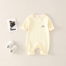 Cargar imagen en el visor de la galería, Newborn Infant Kid Baby Boy Girls Long Sleeve Romper Jumpsuit Clothes Outfits Warm Pure Color Cute Lovely Rainbow Clothing
