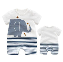 Cargar imagen en el visor de la galería, 100% Pure Cotton Baby Girl Romper Summer Short Sleeved Cartoon Animal Jumpsuit Toddler Cute Boutique Clothes For Baby Clothing
