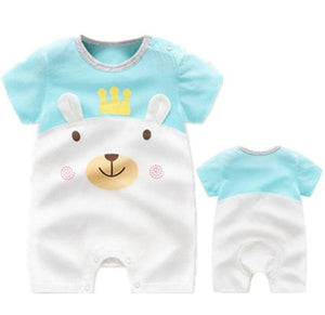 100% Pure Cotton Baby Girl Romper Summer Short Sleeved Cartoon Animal Jumpsuit Toddler Cute Boutique Clothes For Baby Clothing