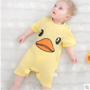 100% Pure Cotton Baby Girl Romper Summer Short Sleeved Cartoon Animal Jumpsuit Toddler Cute Boutique Clothes For Baby Clothing