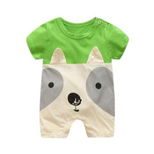 Cargar imagen en el visor de la galería, 100% Pure Cotton Baby Girl Romper Summer Short Sleeved Cartoon Animal Jumpsuit Toddler Cute Boutique Clothes For Baby Clothing
