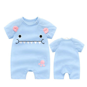 100% Pure Cotton Baby Girl Romper Summer Short Sleeved Cartoon Animal Jumpsuit Toddler Cute Boutique Clothes For Baby Clothing