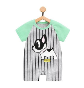 100% Pure Cotton Baby Girl Romper Summer Short Sleeved Cartoon Animal Jumpsuit Toddler Cute Boutique Clothes For Baby Clothing