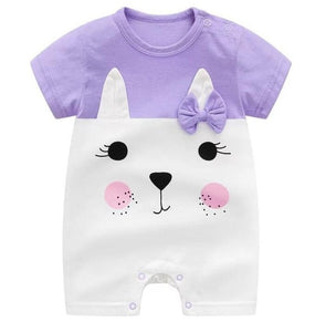 100% Pure Cotton Baby Girl Romper Summer Short Sleeved Cartoon Animal Jumpsuit Toddler Cute Boutique Clothes For Baby Clothing