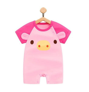 100% Pure Cotton Baby Girl Romper Summer Short Sleeved Cartoon Animal Jumpsuit Toddler Cute Boutique Clothes For Baby Clothing