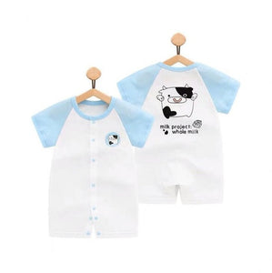 100% Pure Cotton Baby Girl Romper Summer Short Sleeved Cartoon Animal Jumpsuit Toddler Cute Boutique Clothes For Baby Clothing