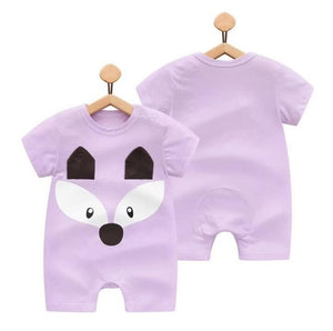 100% Pure Cotton Baby Girl Romper Summer Short Sleeved Cartoon Animal Jumpsuit Toddler Cute Boutique Clothes For Baby Clothing