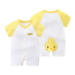 100% Pure Cotton Baby Girl Romper Summer Short Sleeved Cartoon Animal Jumpsuit Toddler Cute Boutique Clothes For Baby Clothing