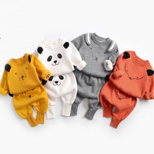 Cargar imagen en el visor de la galería, Baby Suit Autumn Winter Baby Boy Cartoon Cute Clothing Pullover Sweatshirt Top + Pant Clothes Set Baby Toddler Girl Outfit Suit
