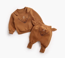 Cargar imagen en el visor de la galería, Baby Suit Autumn Winter Baby Boy Cartoon Cute Clothing Pullover Sweatshirt Top + Pant Clothes Set Baby Toddler Girl Outfit Suit
