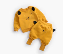 Cargar imagen en el visor de la galería, Baby Suit Autumn Winter Baby Boy Cartoon Cute Clothing Pullover Sweatshirt Top + Pant Clothes Set Baby Toddler Girl Outfit Suit
