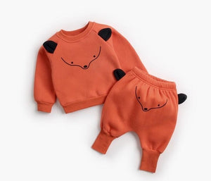 Baby Suit Autumn Winter Baby Boy Cartoon Cute Clothing Pullover Sweatshirt Top + Pant Clothes Set Baby Toddler Girl Outfit Suit