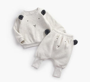 Baby Suit Autumn Winter Baby Boy Cartoon Cute Clothing Pullover Sweatshirt Top + Pant Clothes Set Baby Toddler Girl Outfit Suit