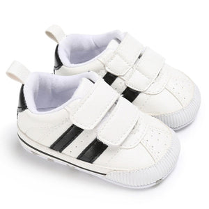 Fashion Toddler Baby 0-18M Soft Sole Hook Loop Prewalker Sneakers Baby Boy Girl Crib Shoes  Leather Sports Non-slip Walker Shoes