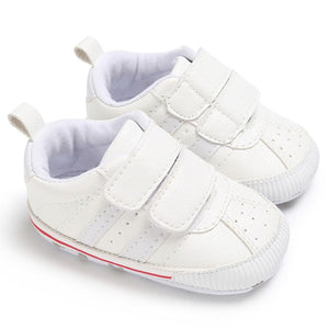 Fashion Toddler Baby 0-18M Soft Sole Hook Loop Prewalker Sneakers Baby Boy Girl Crib Shoes  Leather Sports Non-slip Walker Shoes