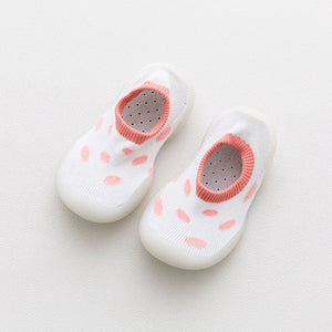 Summer Spring Leopard Soft Bottom Non-Slip Floor Socks Solid Color Toddler Girl Boy Shoes With Transparent Rubber Soles Kid Baby