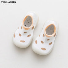 Cargar imagen en el visor de la galería, Summer Spring Leopard Soft Bottom Non-Slip Floor Socks Solid Color Toddler Girl Boy Shoes With Transparent Rubber Soles Kid Baby
