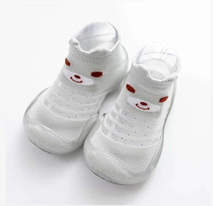 Summer Spring Leopard Soft Bottom Non-Slip Floor Socks Solid Color Toddler Girl Boy Shoes With Transparent Rubber Soles Kid Baby