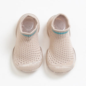 baby sock shoes for summer thin mesh non-slip short tube baby shoes cutout