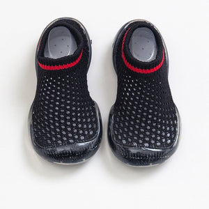 baby sock shoes for summer thin mesh non-slip short tube baby shoes cutout