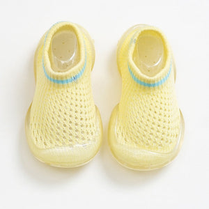 baby sock shoes for summer thin mesh non-slip short tube baby shoes cutout