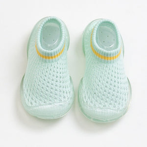 baby sock shoes for summer thin mesh non-slip short tube baby shoes cutout