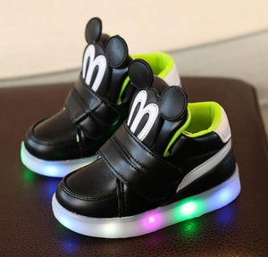 Children Casual Shoes With Light LED Boys Girls Sneakers 2020 Spring Cartoon Mouse Lighted Sport Shoes Fashion Luminous Boots