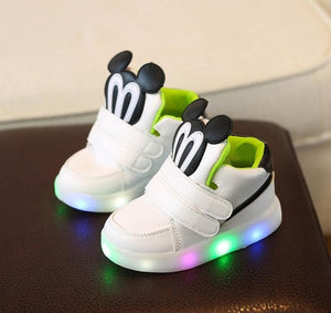 Children Casual Shoes With Light LED Boys Girls Sneakers 2020 Spring Cartoon Mouse Lighted Sport Shoes Fashion Luminous Boots