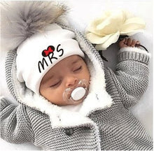 Carregar imagem no visualizador da galeria, newborn cotton hats  baby pom pom  photo props mrs mr children&#39;s kids hat  boy accessories toddler girl cap bonnet  baby hats
