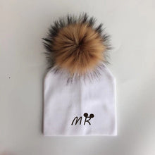 Carregar imagem no visualizador da galeria, newborn cotton hats  baby pom pom  photo props mrs mr children&#39;s kids hat  boy accessories toddler girl cap bonnet  baby hats
