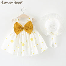 Cargar imagen en el visor de la galería, Humor Bear New Summer Baby Girl Clothes Strap Bow Vest + Floral Shorts + Fashion Hat 3Pcs Set Baby Clothing Suit Girls Clothes
