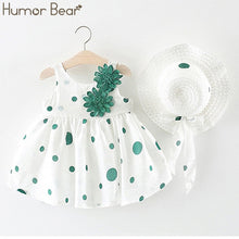 Cargar imagen en el visor de la galería, Humor Bear New Summer Baby Girl Clothes Strap Bow Vest + Floral Shorts + Fashion Hat 3Pcs Set Baby Clothing Suit Girls Clothes
