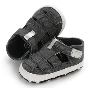 Fashion Baby Sandals Toddler Infant Hollow Soft Crib Sole Canvas Shoes Little Girls Boys Kids Soft Crib Prewalker Sandals Clogs