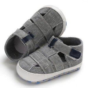 Fashion Baby Sandals Toddler Infant Hollow Soft Crib Sole Canvas Shoes Little Girls Boys Kids Soft Crib Prewalker Sandals Clogs