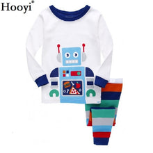 Carregar imagem no visualizador da galeria, Robot Children Pajamas Suit Boys Pijama Sleepwear Baby Boy Clothing Bottom T-Shirts Kids Pyjamas Home Sport Suit Clothes
