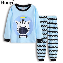 Carregar imagem no visualizador da galeria, Robot Children Pajamas Suit Boys Pijama Sleepwear Baby Boy Clothing Bottom T-Shirts Kids Pyjamas Home Sport Suit Clothes
