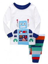 Carregar imagem no visualizador da galeria, Robot Children Pajamas Suit Boys Pijama Sleepwear Baby Boy Clothing Bottom T-Shirts Kids Pyjamas Home Sport Suit Clothes
