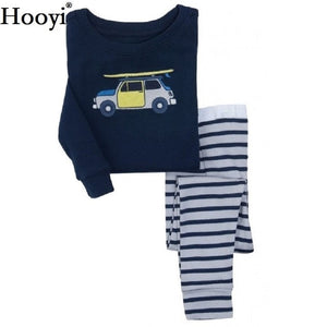 Robot Children Pajamas Suit Boys Pijama Sleepwear Baby Boy Clothing Bottom T-Shirts Kids Pyjamas Home Sport Suit Clothes