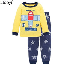 Carregar imagem no visualizador da galeria, Robot Children Pajamas Suit Boys Pijama Sleepwear Baby Boy Clothing Bottom T-Shirts Kids Pyjamas Home Sport Suit Clothes
