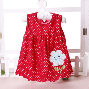 2018 Summer Baby Dress New Girls Fashion Infantile Dresses Cotton Children's Clothes Flower Style Kids Clothing Princess Dress