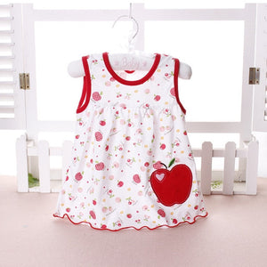 2018 Summer Baby Dress New Girls Fashion Infantile Dresses Cotton Children's Clothes Flower Style Kids Clothing Princess Dress