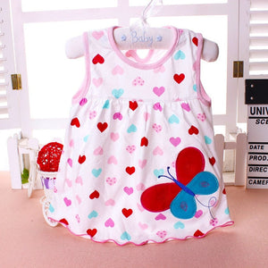 2018 Summer Baby Dress New Girls Fashion Infantile Dresses Cotton Children's Clothes Flower Style Kids Clothing Princess Dress