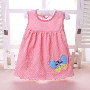 2018 Summer Baby Dress New Girls Fashion Infantile Dresses Cotton Children's Clothes Flower Style Kids Clothing Princess Dress