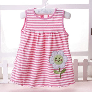 2018 Summer Baby Dress New Girls Fashion Infantile Dresses Cotton Children's Clothes Flower Style Kids Clothing Princess Dress